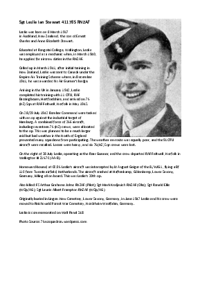 A preview of a PDF biography for Stewart, Leslie Ian